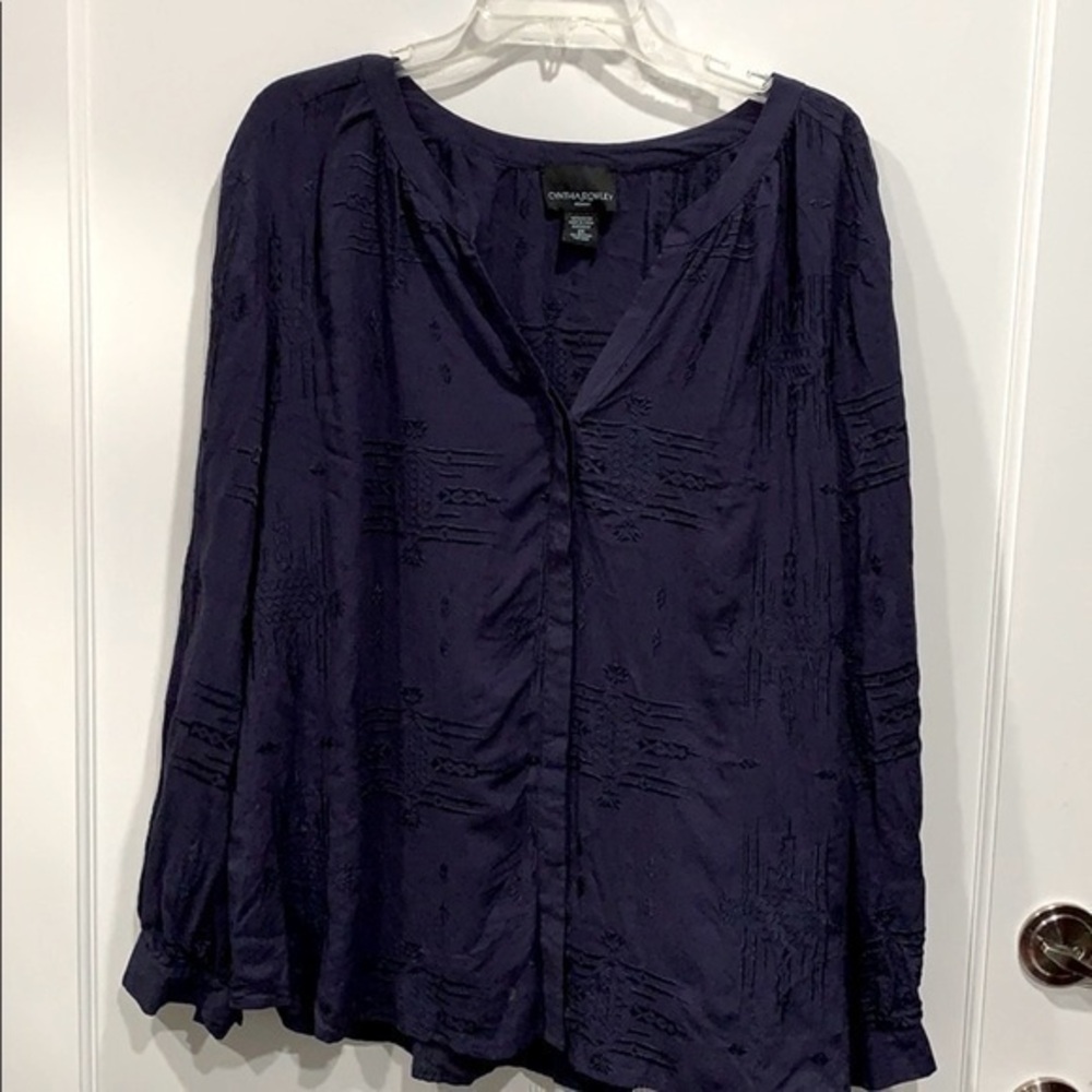 Southwest Embroidered Button Up Top